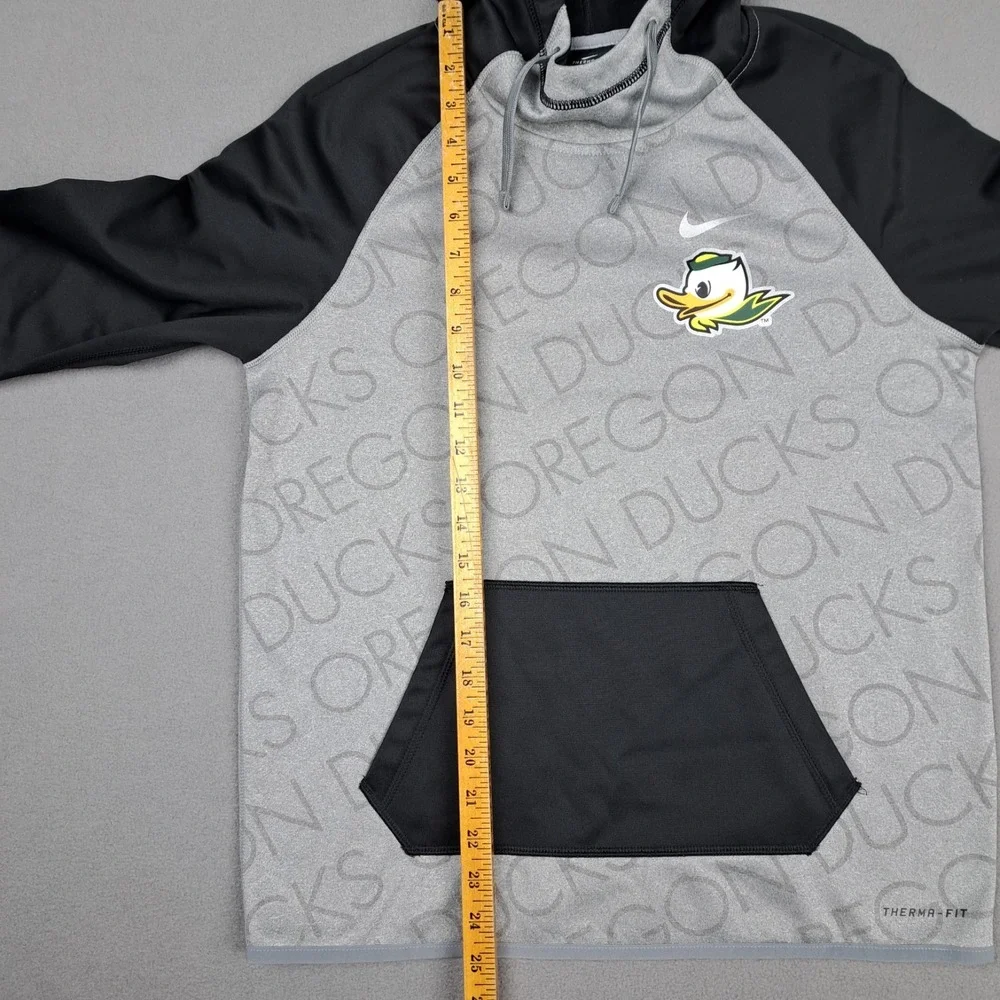 Nike Oregon Ducks Hoodie Men's‎ Small *Fits Medium* Therma-Fit Gray Black NCAA